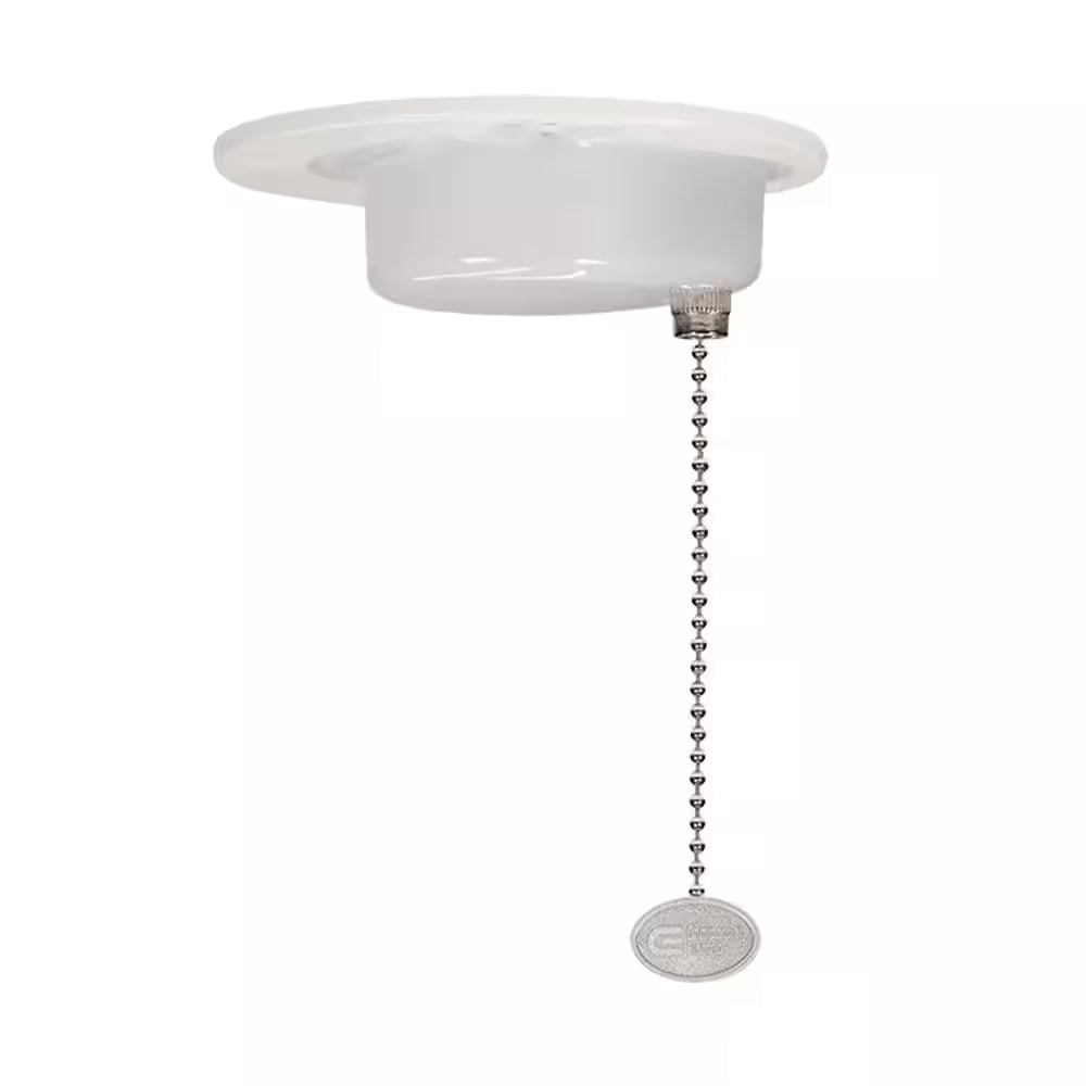 5 In. Closet Light with Pull Chain Utility Light Lampholder LED Flush Mount 650 Lumens 7W Bright White 4000K