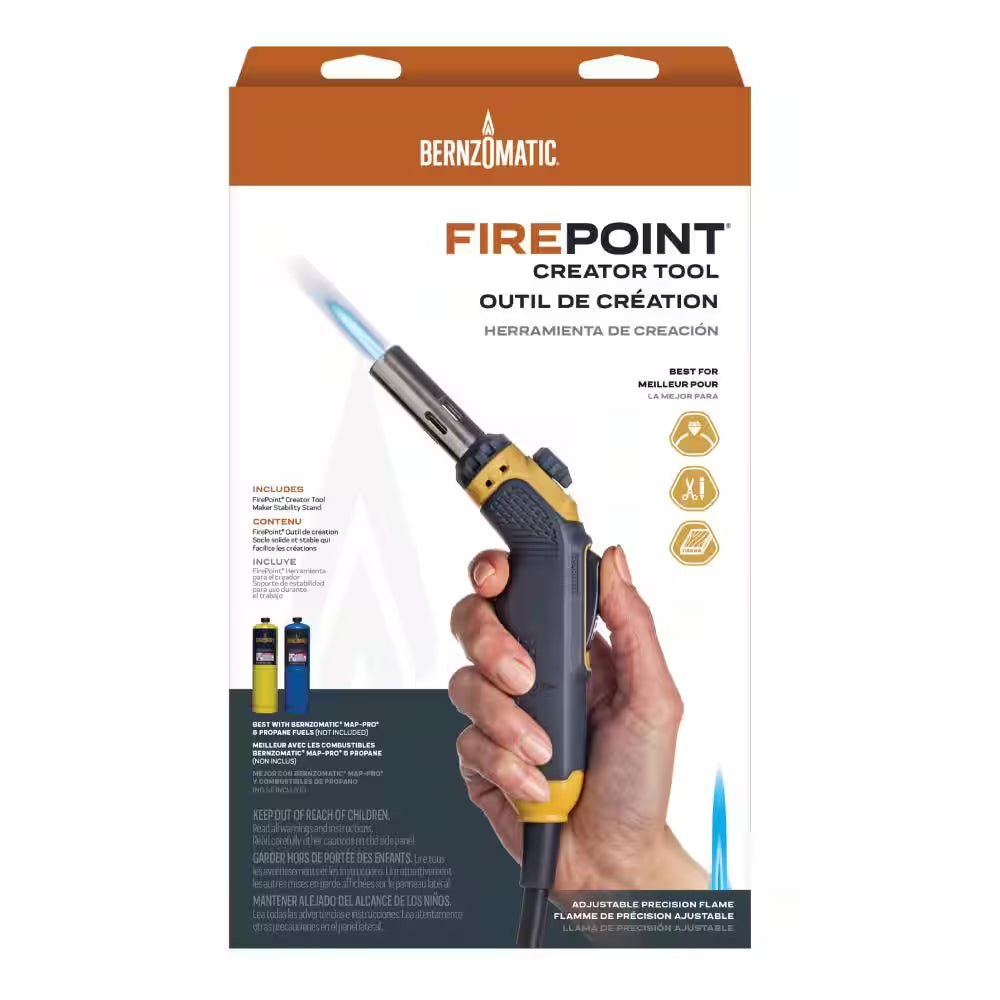 Firepoint Creator Tool Compatible W/Map-Pro Gas and Propane Gas with 41In Flexible Extended Hose and Fuel Cylinder Stand