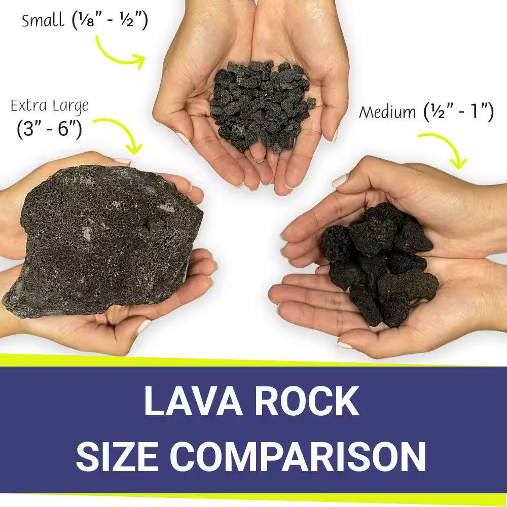 Medium Black Lava Rock (1/2 In. - 1 In.) 10 Lbs. Bag