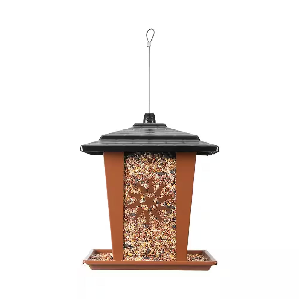 Sun and Star Lantern Rust-Resistant Durable Easy-To-Fill Hanging Bird Feeder - 3.5 Lb. Capacity