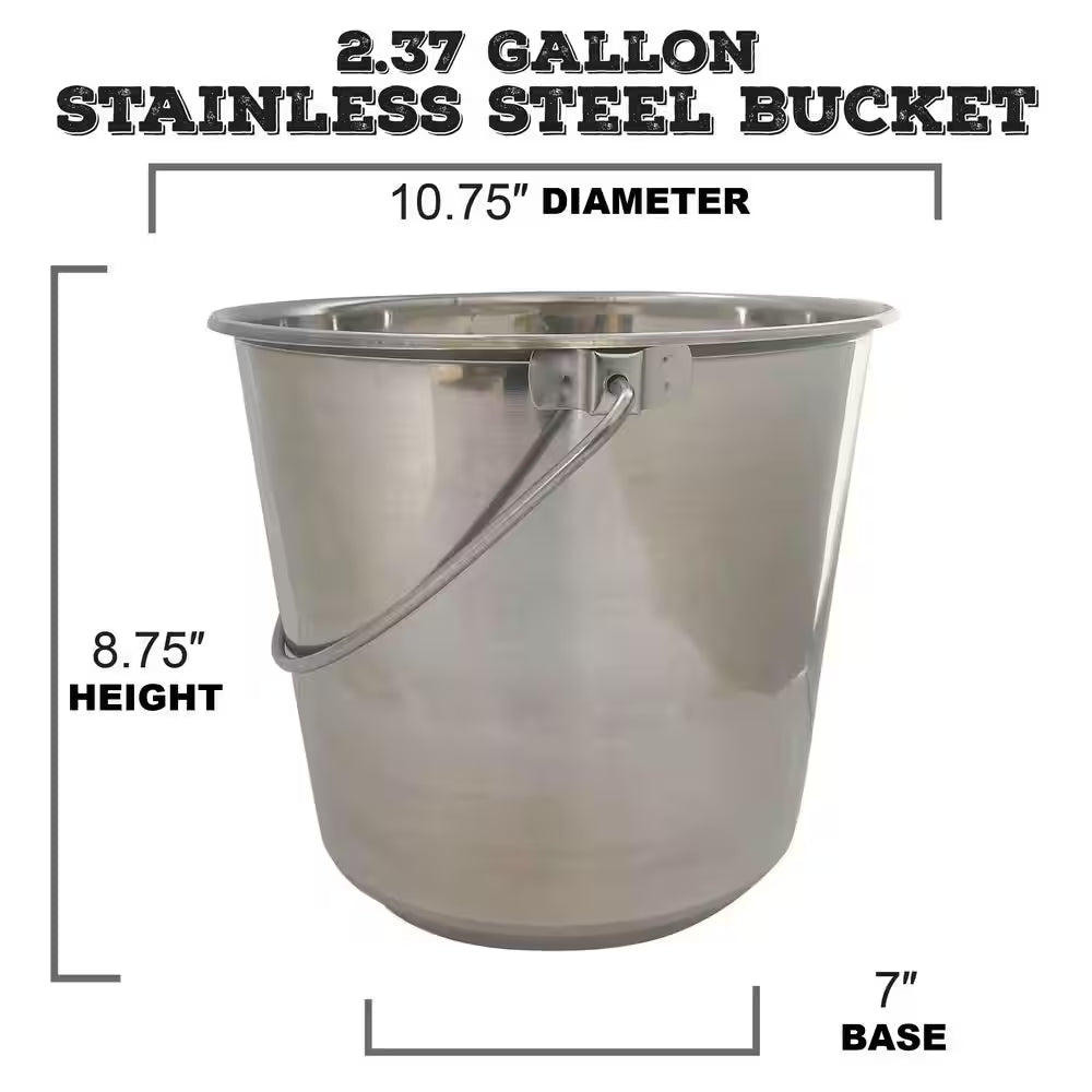 Medium Stainless Steel Bucket Set (3-Pack)