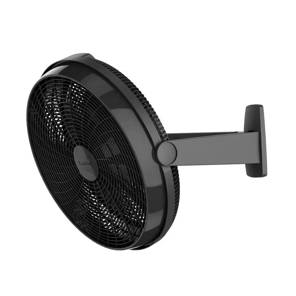 20 In. 3 Speed Air Circulator Floor Fan for Home in Black with Wall Mount Option, Full Range Pivoting Head, Carry Handle