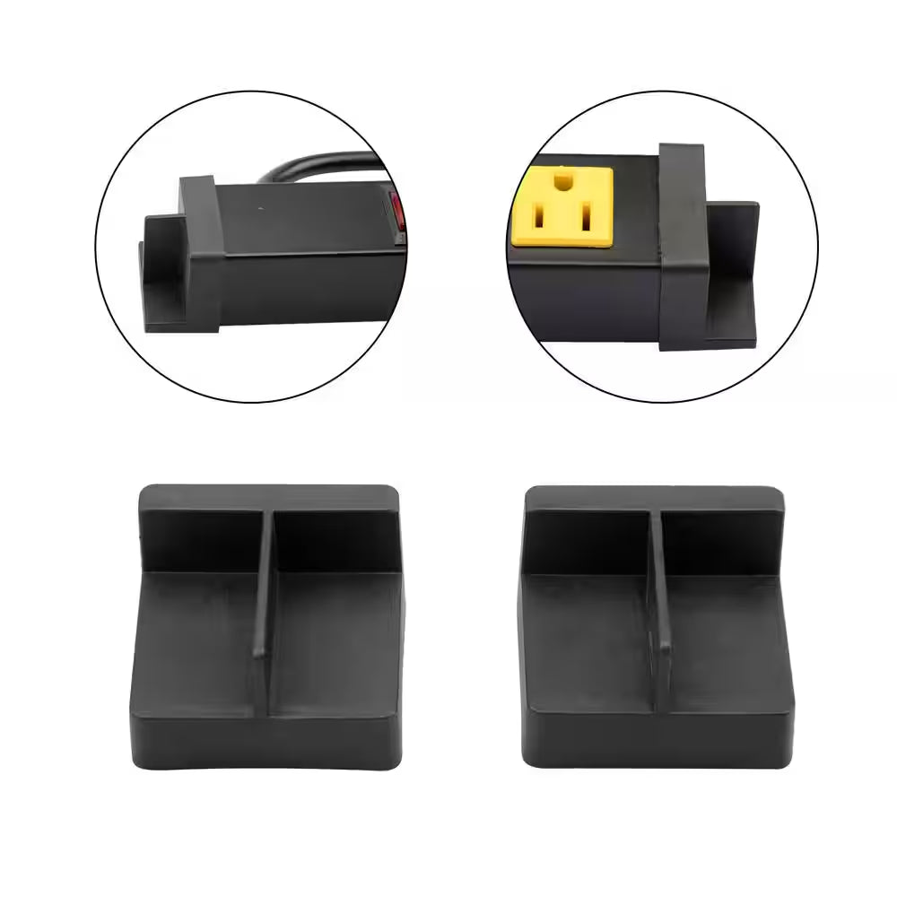 6-Outlet Metal Spaced Power Strip with 3 Ft. Cord