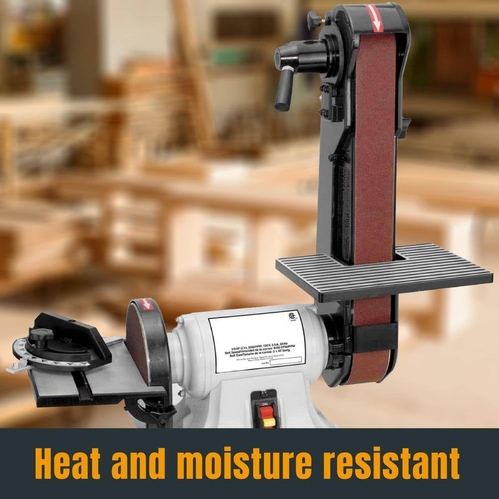 2 In. X 42 In. 60/80/120/180/240/400-Grit Sanding Belt Assortment for Belt Sander, Belt and Disc Sander (12-Pack)