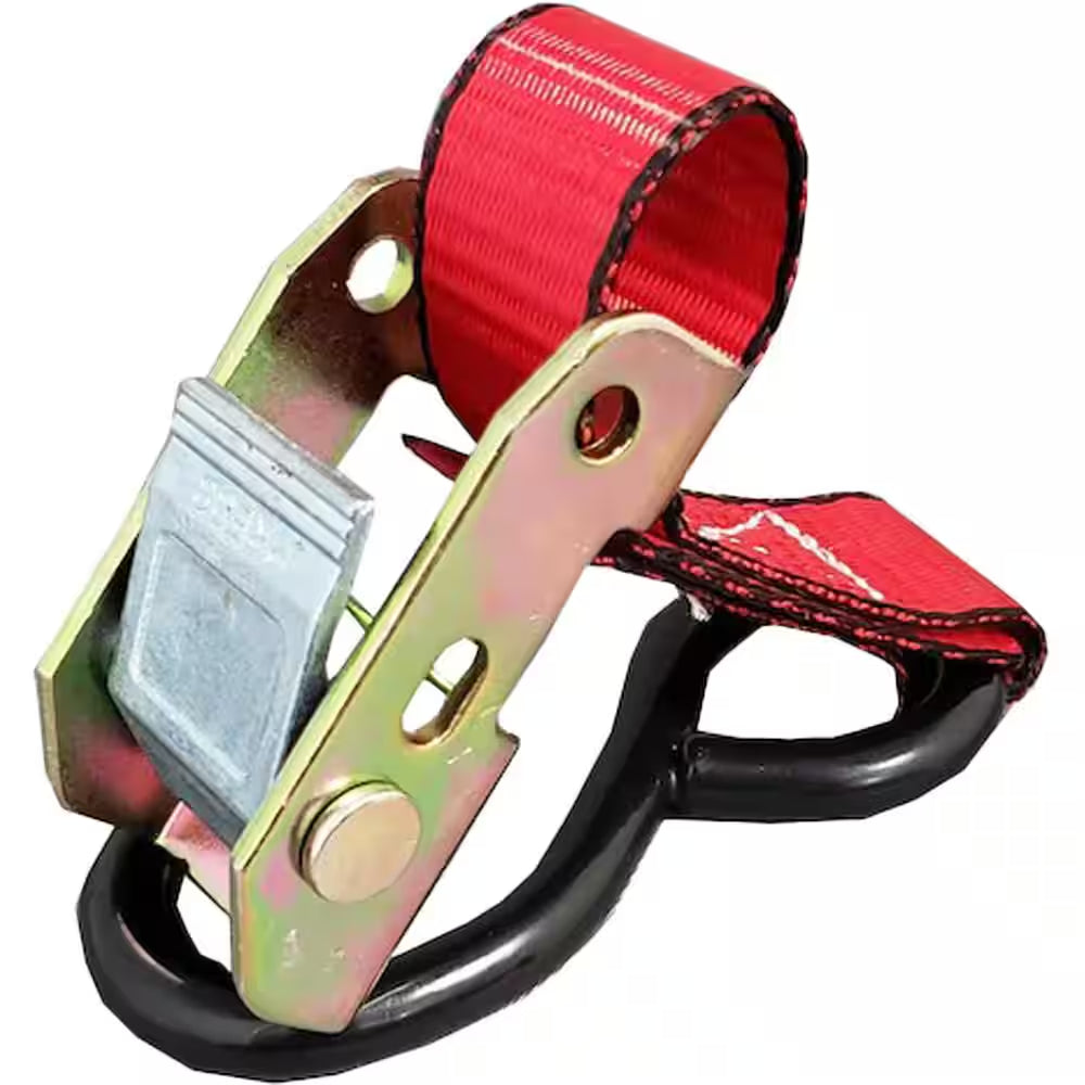 1 In. X 15 Ft. Cam Buckle Tie-Down Strap with 1500 Lbs. S-Hook Design