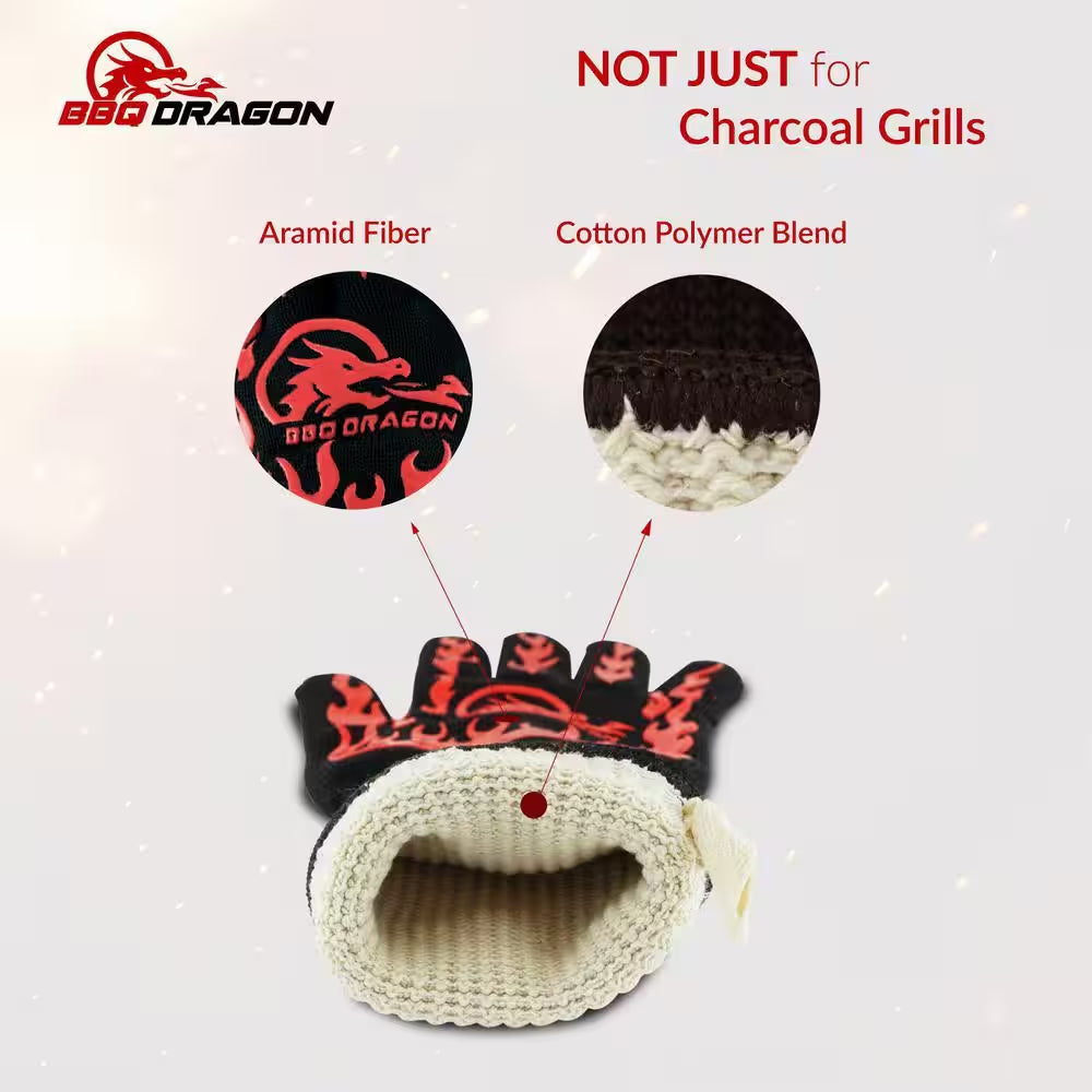 Extreme Heat Resistance BBQ Gloves (1-Pair)