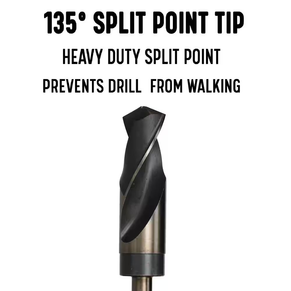 15/32 In. High Speed Steel Black and Gold Reduced Shank Twist Drill Bit with 3/8 In. Shank