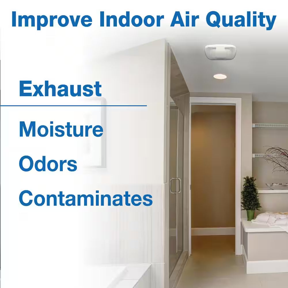 ENERGY STAR Certified Quiet Certified Snap-In Installation 70 CFM Bathroom Exhaust Fan