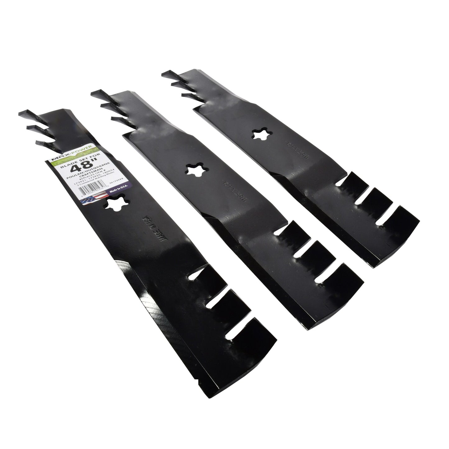 48-In Deck Mulching Mower Blade for Riding Lawn 3 -Pack 173921, 532173921, 532 17 39-21