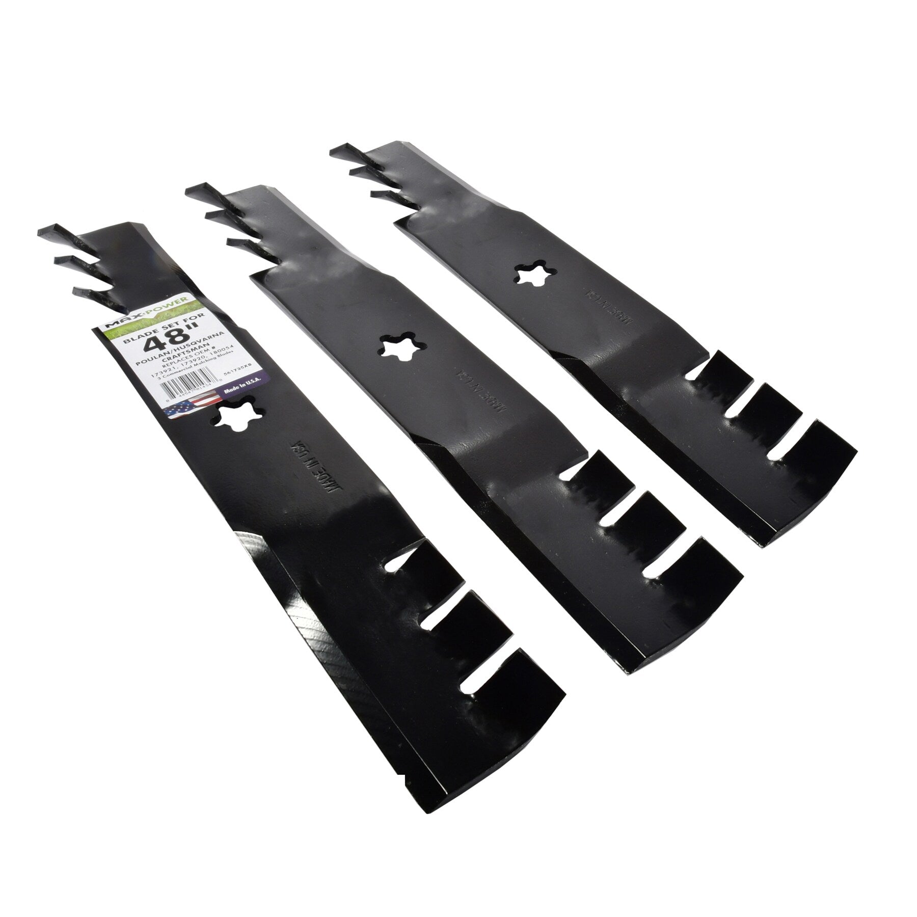 48-In Deck Mulching Mower Blade for Riding Lawn 3 -Pack 173921, 532173921, 532 17 39-21