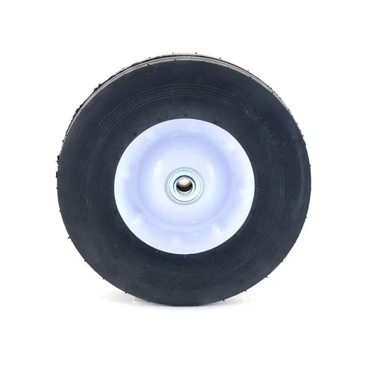 10 In. X 2.75 In. Flat Free Universal Hand Truck Wheel with 5/8 In. Ball Bering and Ribbed Tread