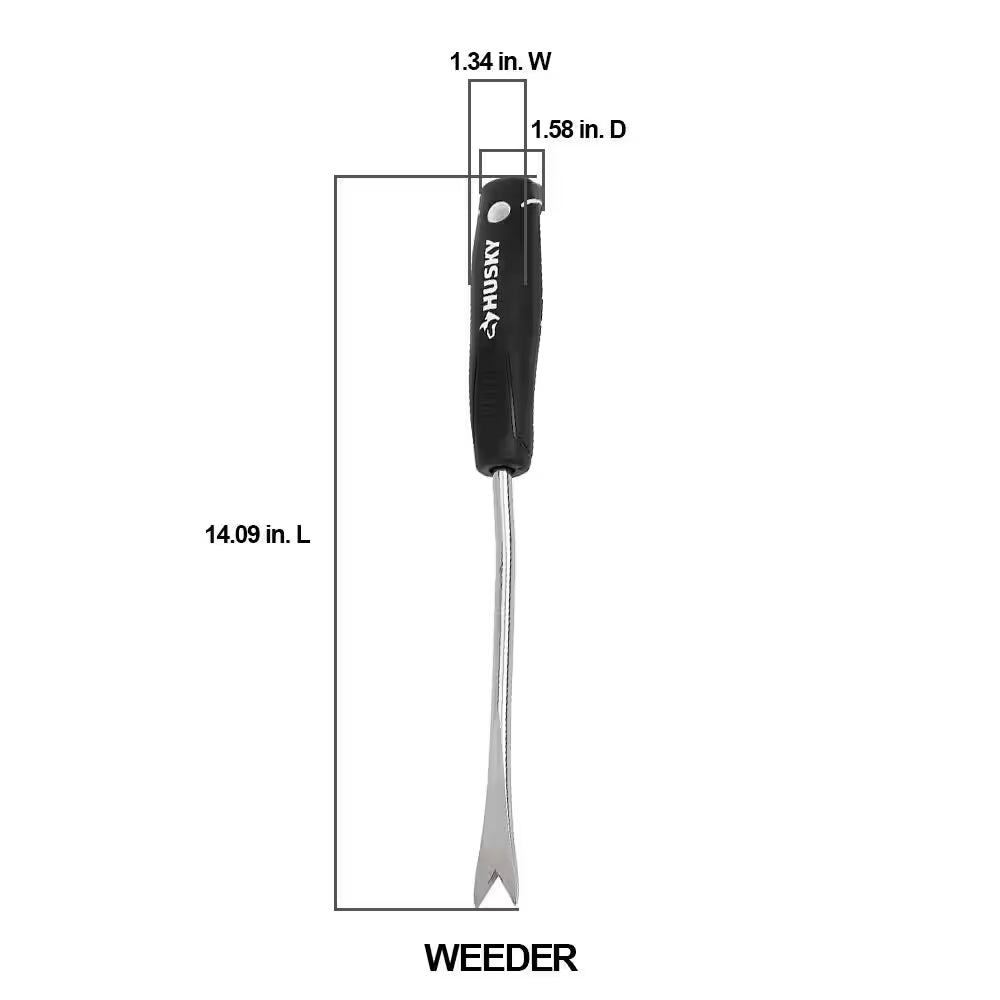 6.2 In. Double Injection Grip Handle Stainless Steel Hand Weeder