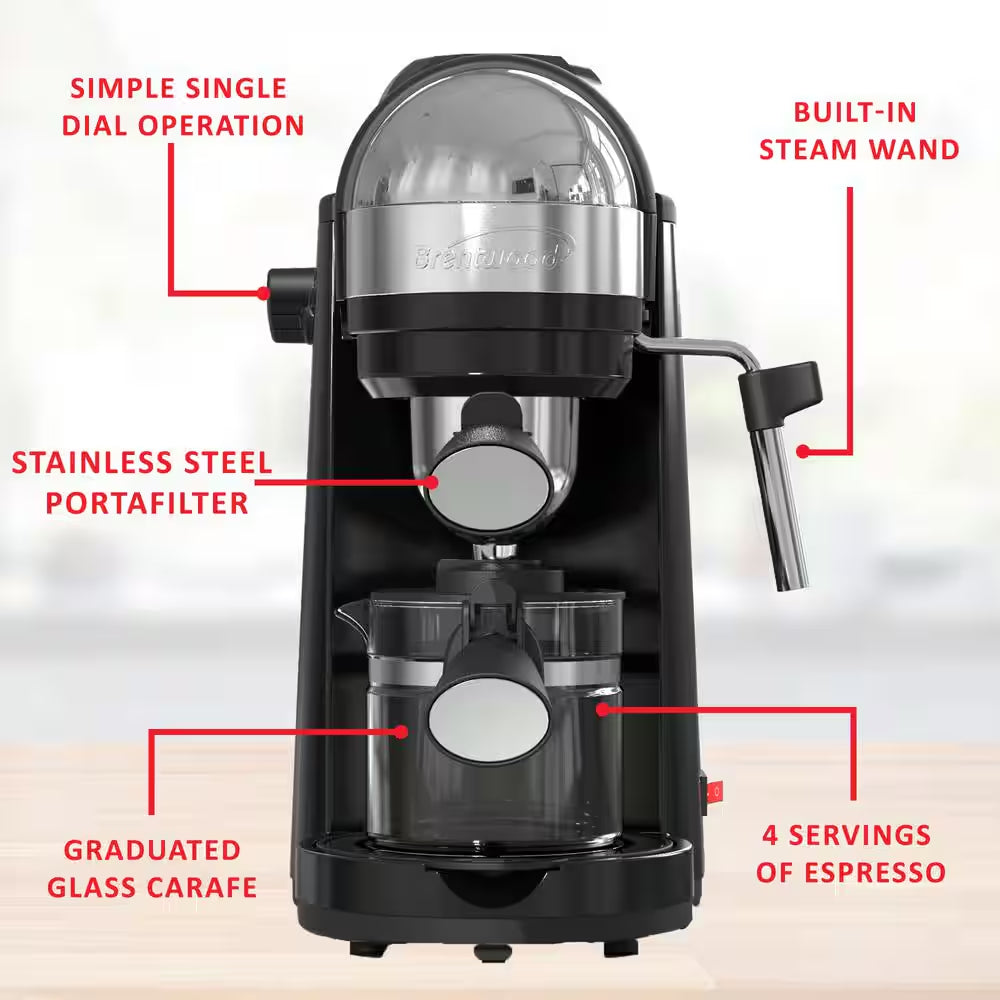 GA-135BK Espresso and Cappuccino Maker in Black