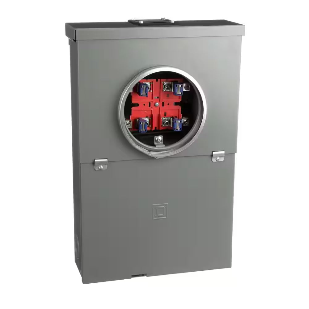 Homeline 100 Amp 10-Space 20-Circuit Outdoor Ring-Type Overhead Main Breaker CSED Value Pack