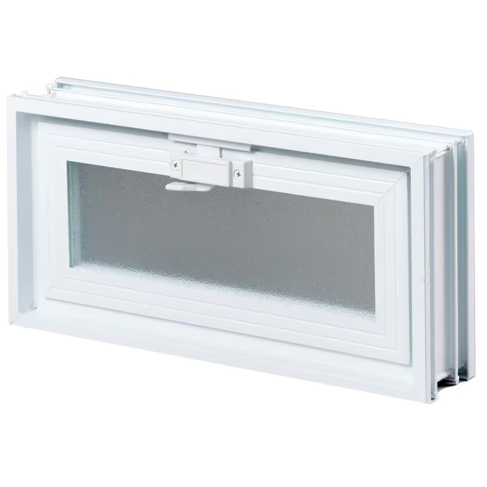 31 In. X 21.25 In. X 3.125 In. Frameless Wave Pattern Vented Glass Block Window