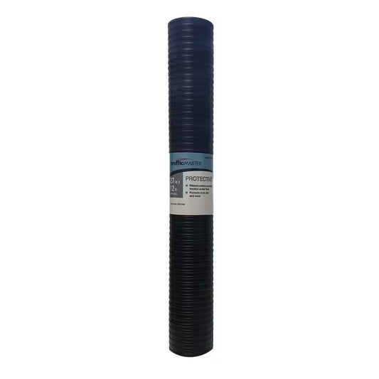27 In. X 12 Ft. Wide Rib Utility Black Floor Protector