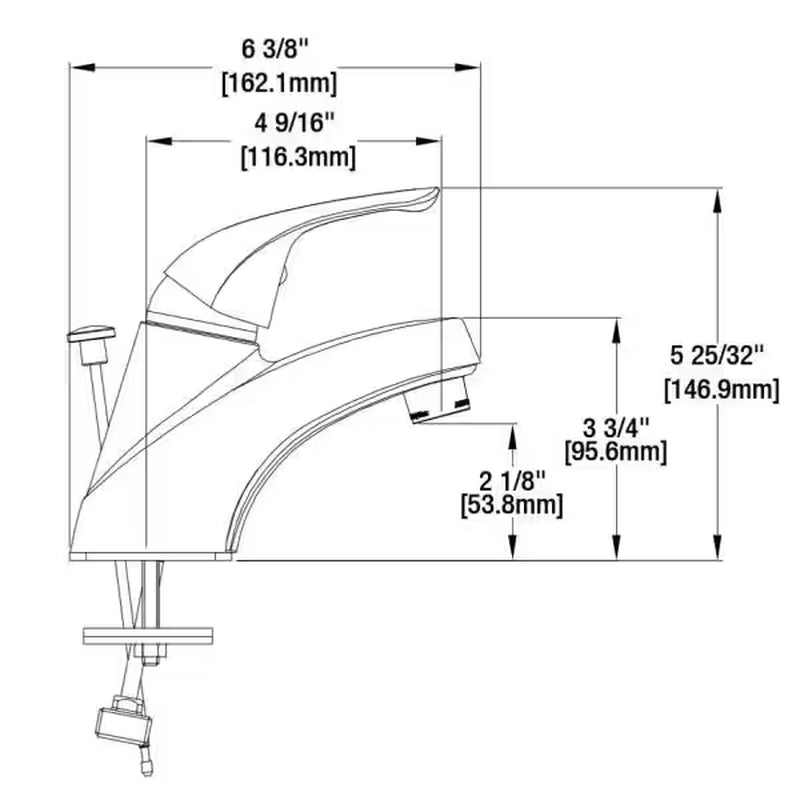 Aragon 4 In. Centerset Single-Handle Low-Arc Bathroom Faucet in Polished Chrome