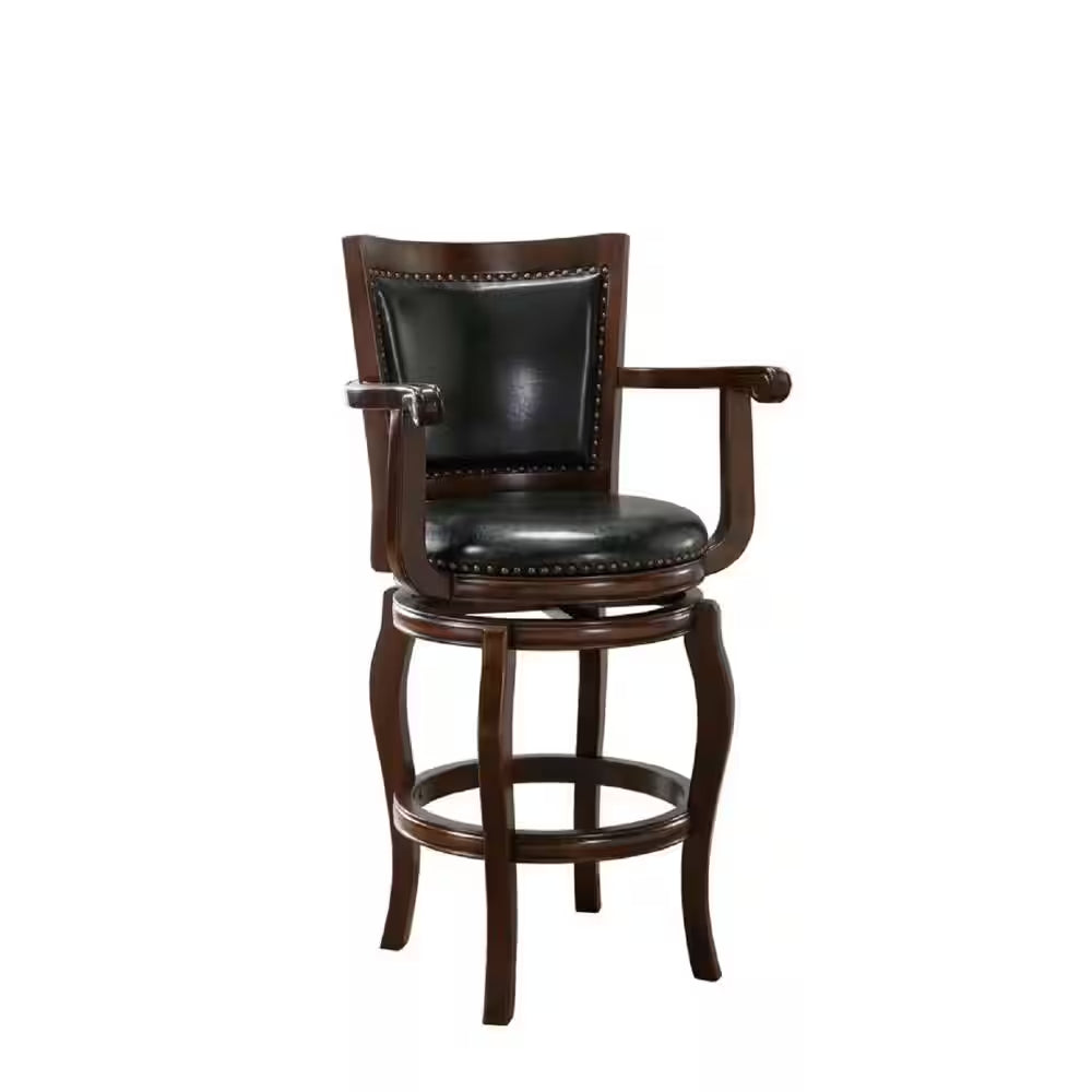 Jones 45 In. H Cappuccino High Back Wood 29 In. Barstool