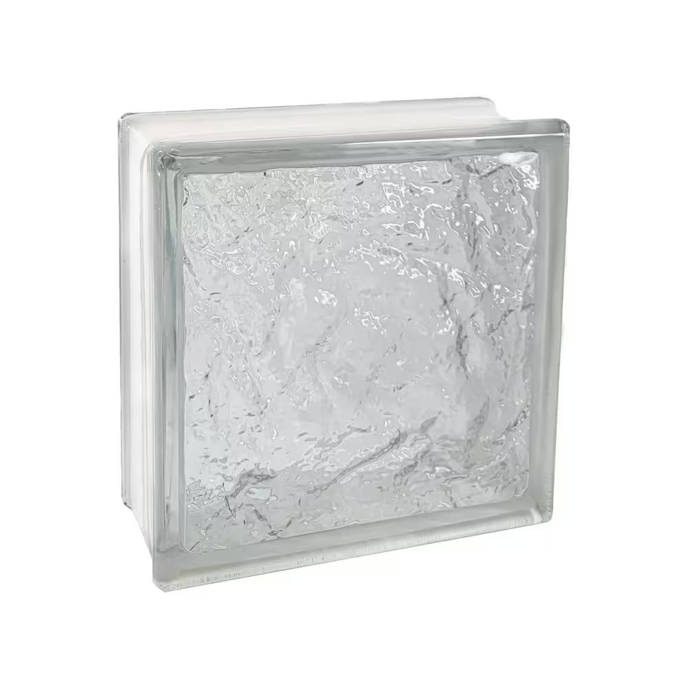 3 In. Thick Series 8 In. X 8 In. X 3 In. (10-Pack) Ice Pattern Glass Block (Actual 7.75 X 7.75 X 3.12 In.)