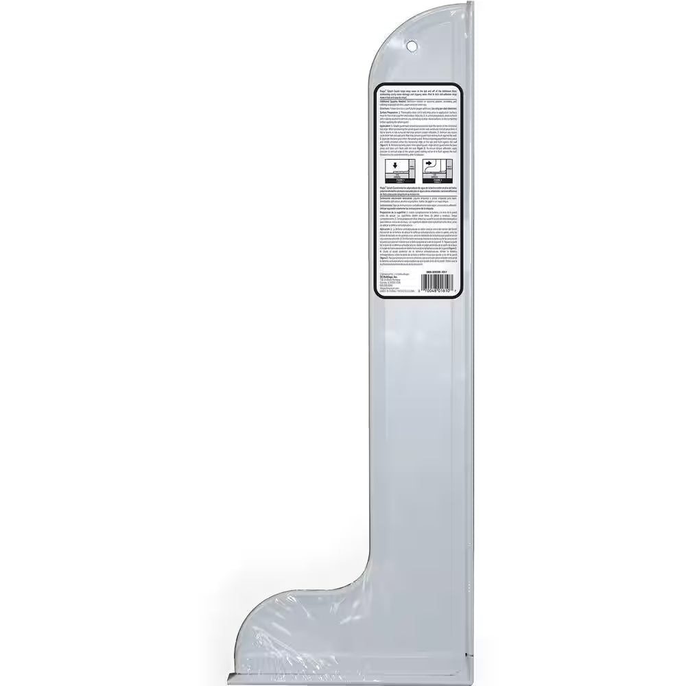 10.5 in X 28.55 in Large Adhesive Plastic Wall Splash Guard for Showers and Tubs