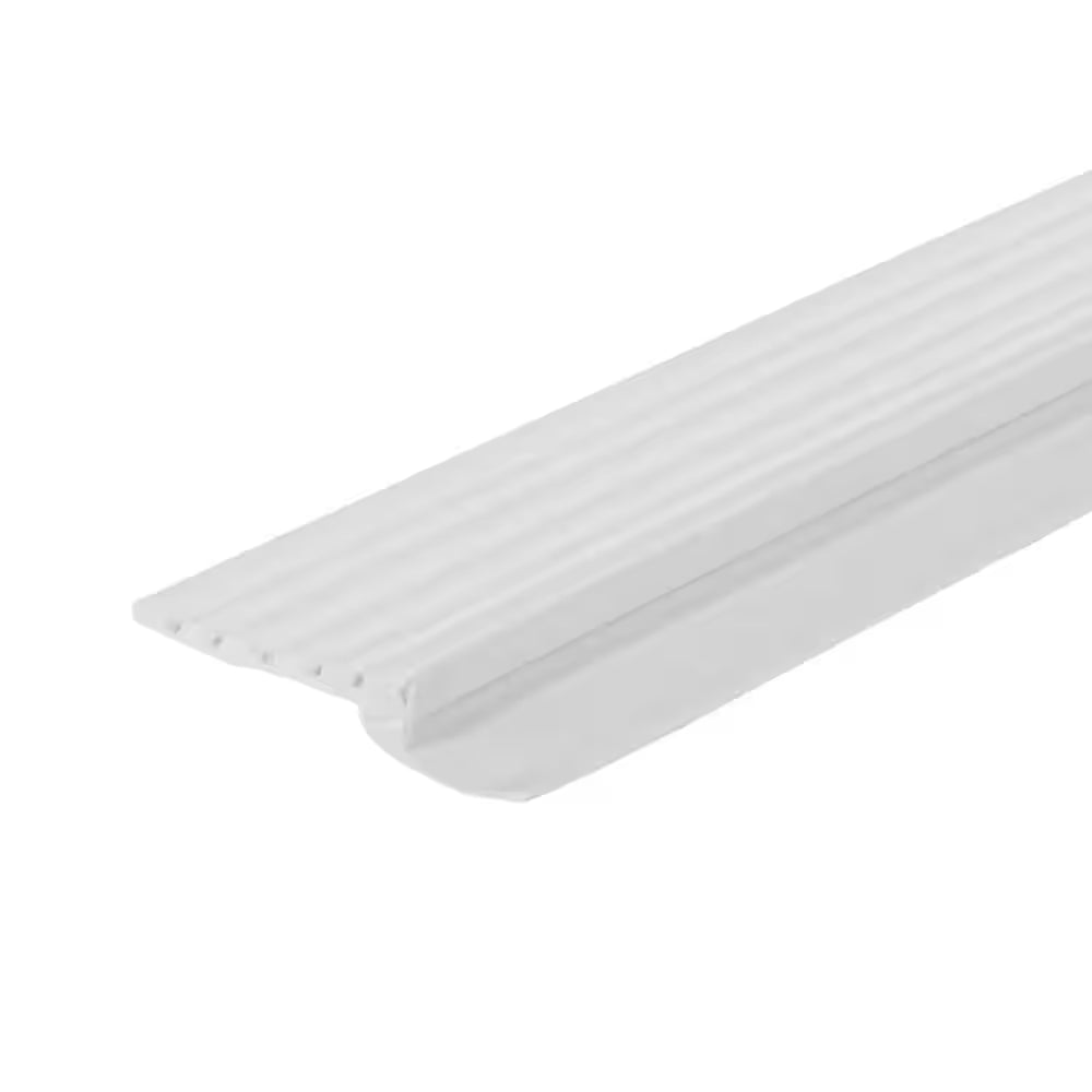 2.5 In. X 7 Ft. White Dual-Vinyl Top and Sides Garage Door Weatherstripping
