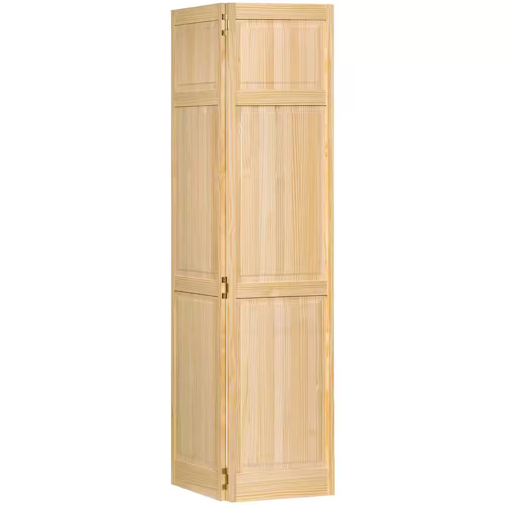 36 In. X 80 In. Traditional 6-Panel Solid Core Unfinished Wood Interior Closet Bi-Fold Door