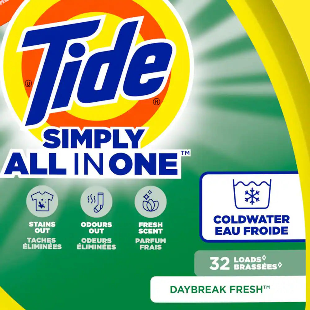 Simply All in One Daybreak Fresh Scent Liquid Laundry Detergent, 89-Loads, 117 Fl. Oz.