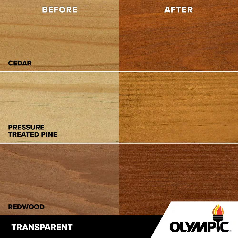 Elite 1 Gal. Mountain Cedar Woodland Oil Transparent Stain and Sealer in 1-Low VOC