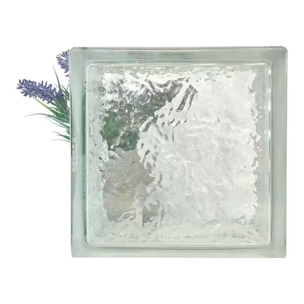 Cortina 4 In. Thick Series 8 In. X 8 In. X 4 In. (8-Pack) Ice Pattern Glass Block (Actual 7.75 X 7.75 X 3.88 In.)