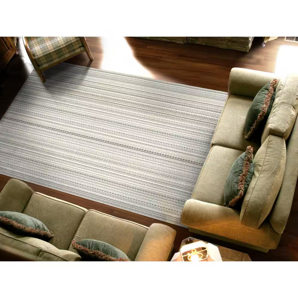 Carnival Stripe Random Earth Tone 7 Ft. 6 In. X 9 Ft. 3 In. Area Rug