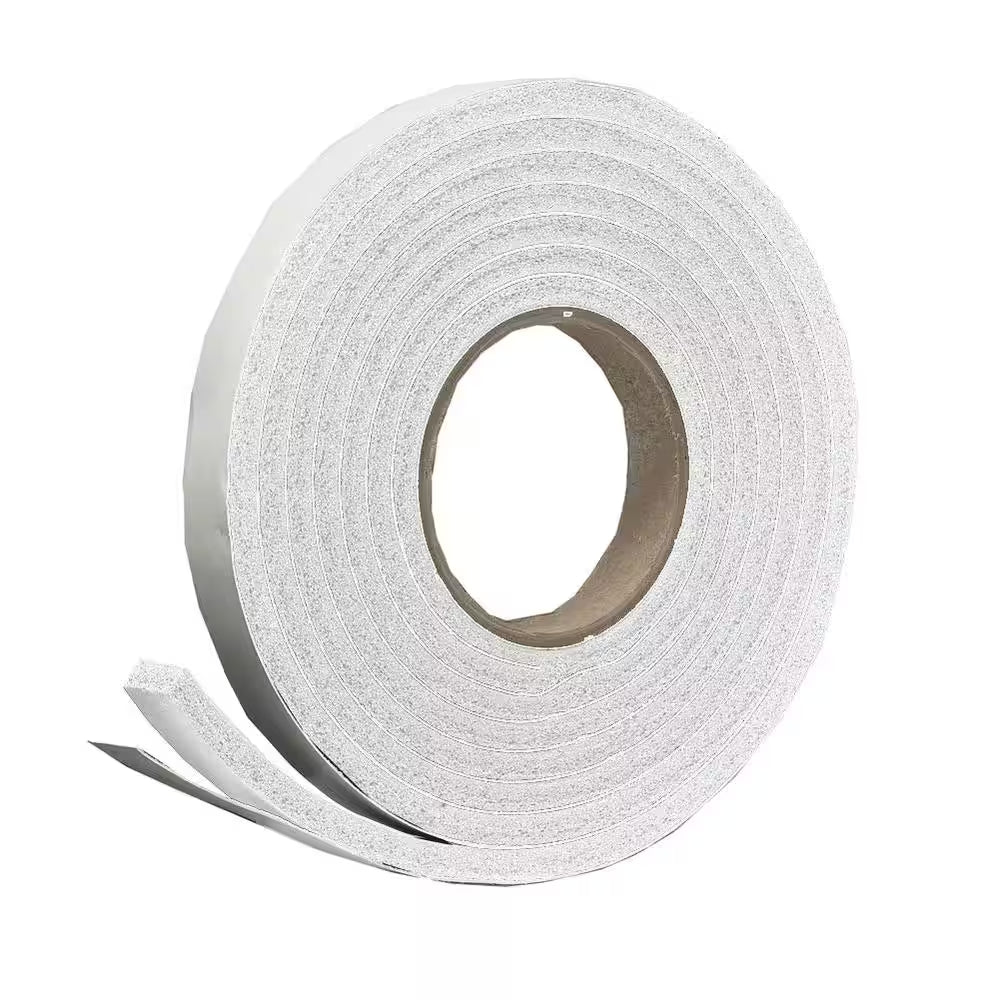 3/4 In. X 7/16 In. X 10 Ft. White High-Density Rubber Foam Weatherstrip Tape