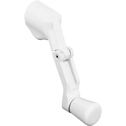 Universal Diecast White Folding Crank Handle for Casement Windows
