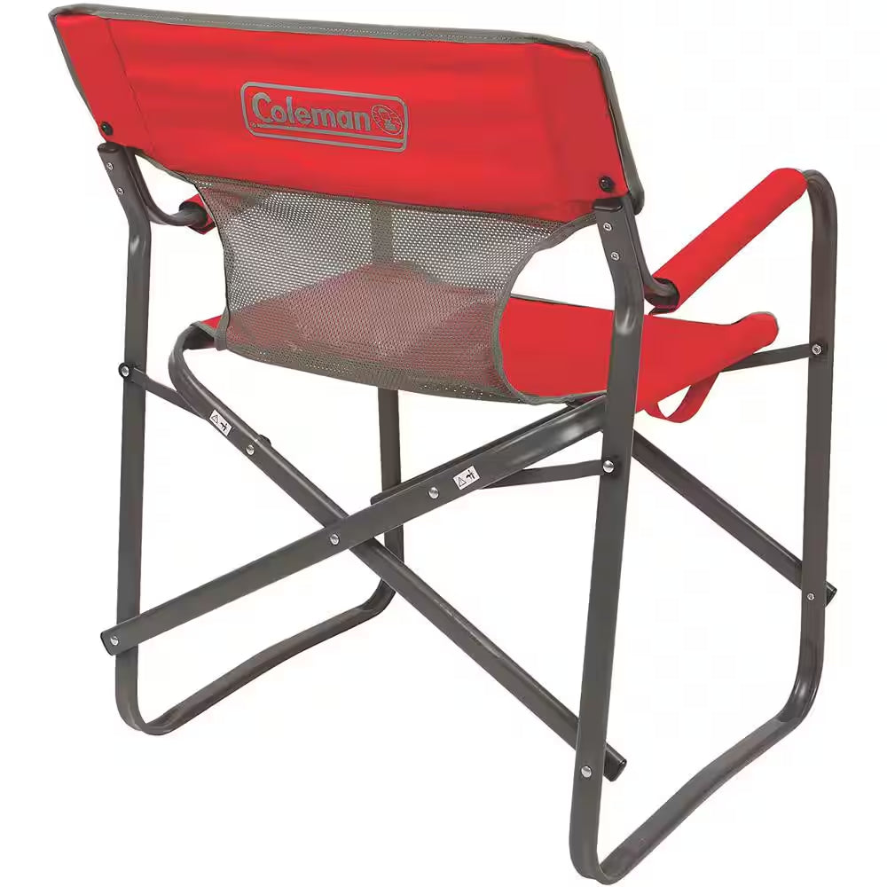CHAIR STEEL DECK RED C004