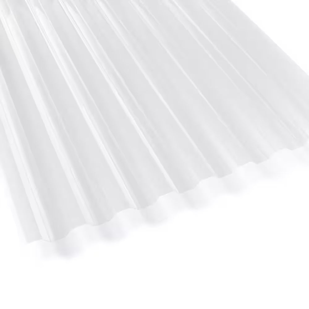 26 In. X 6 Ft. Corrugated Polycarbonate Roof Panel in Clear