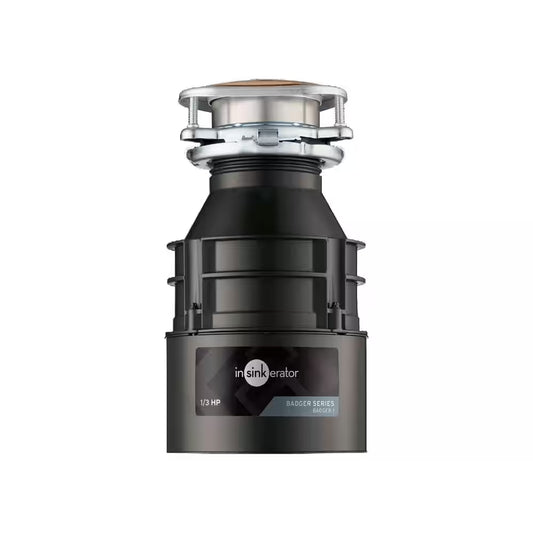 Badger 1, 1/3 HP Continuous Feed Kitchen Garbage Disposal, Badger Series