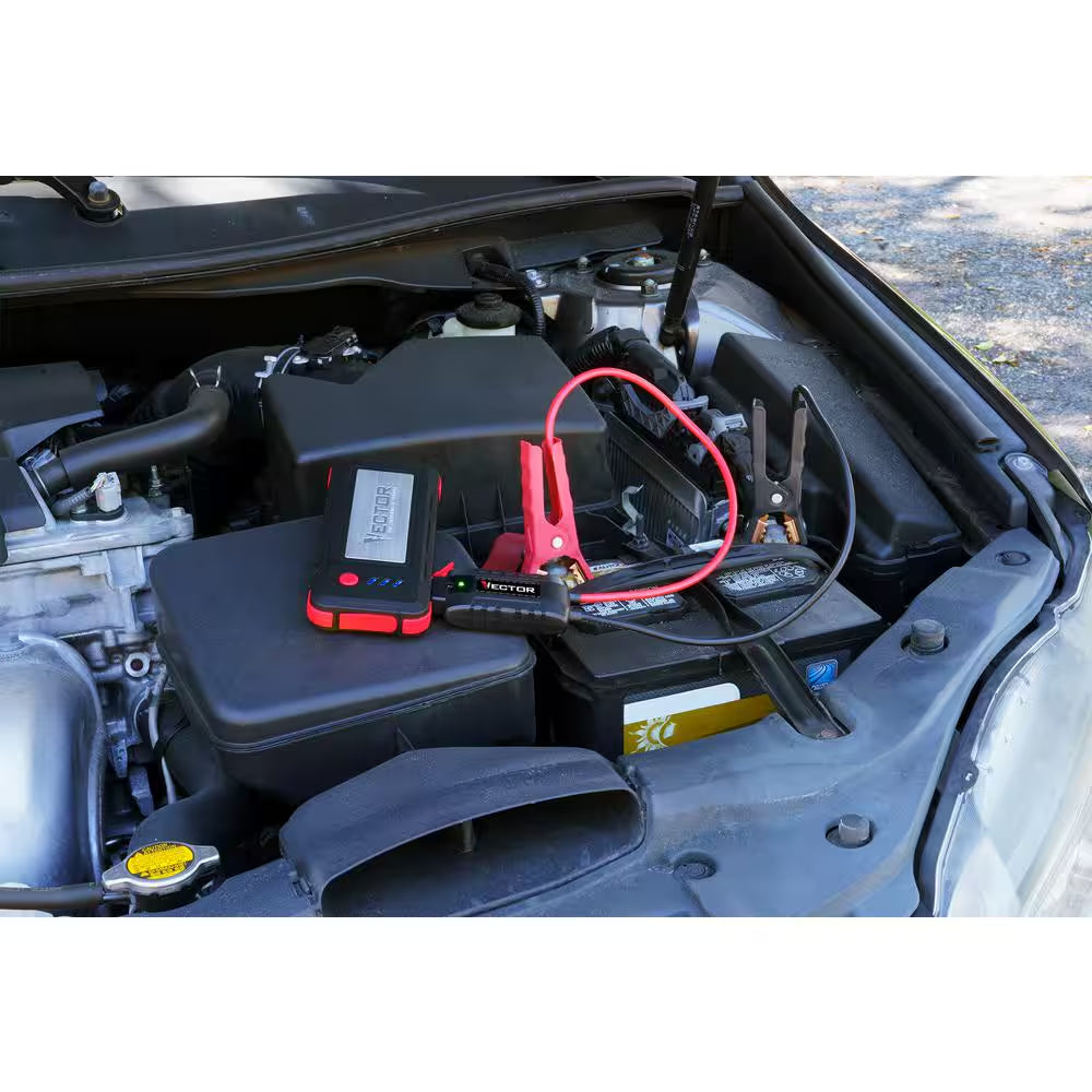 1600 Peak Amp Automotive Lithium Jump Starter, Portable Power - 15W USB-A & USB-C