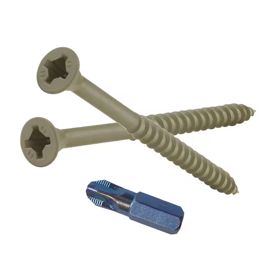 #9 2-1/2 In. Phillips-Square Flat-Head Wood Deck Screws (1 Lb.-Pack)