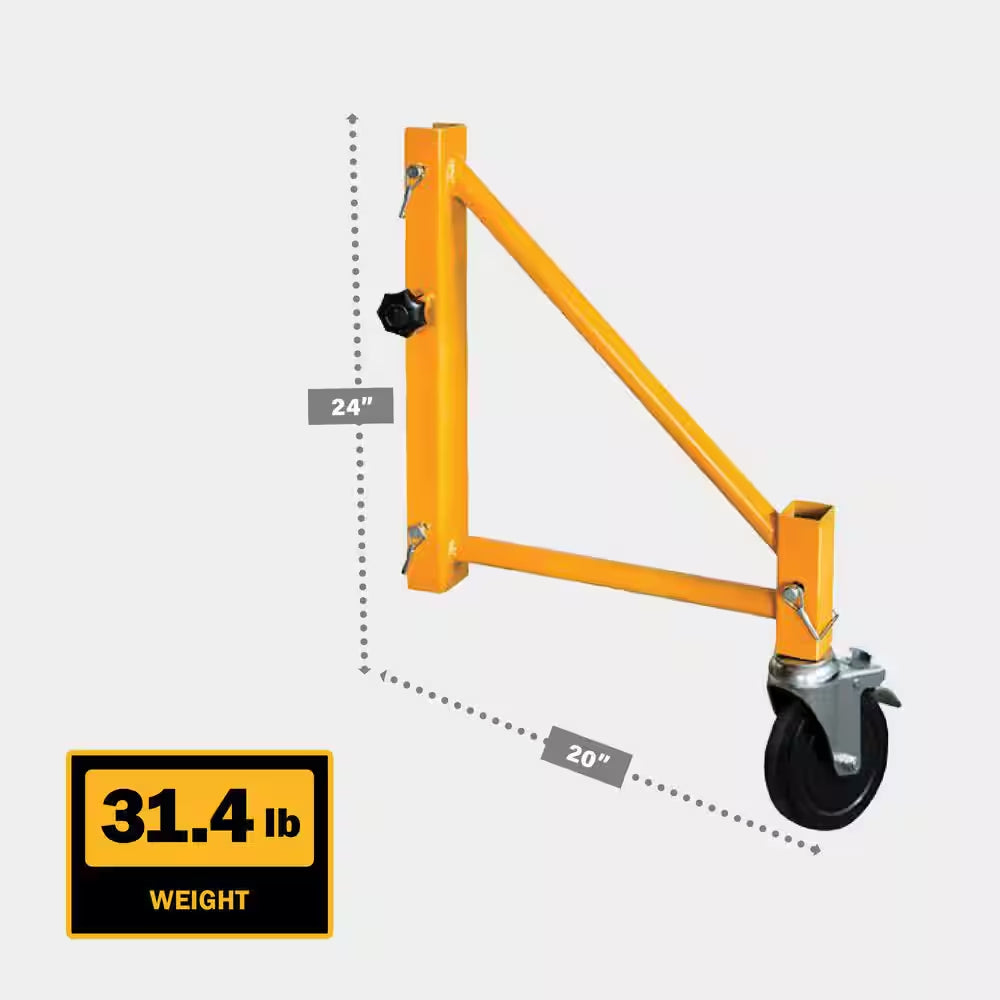 14 In. Scaffold Outriggers with 5 In. Heavy Duty Caster Wheels, Compatible with  Baker Scaffolding, 4-Pack