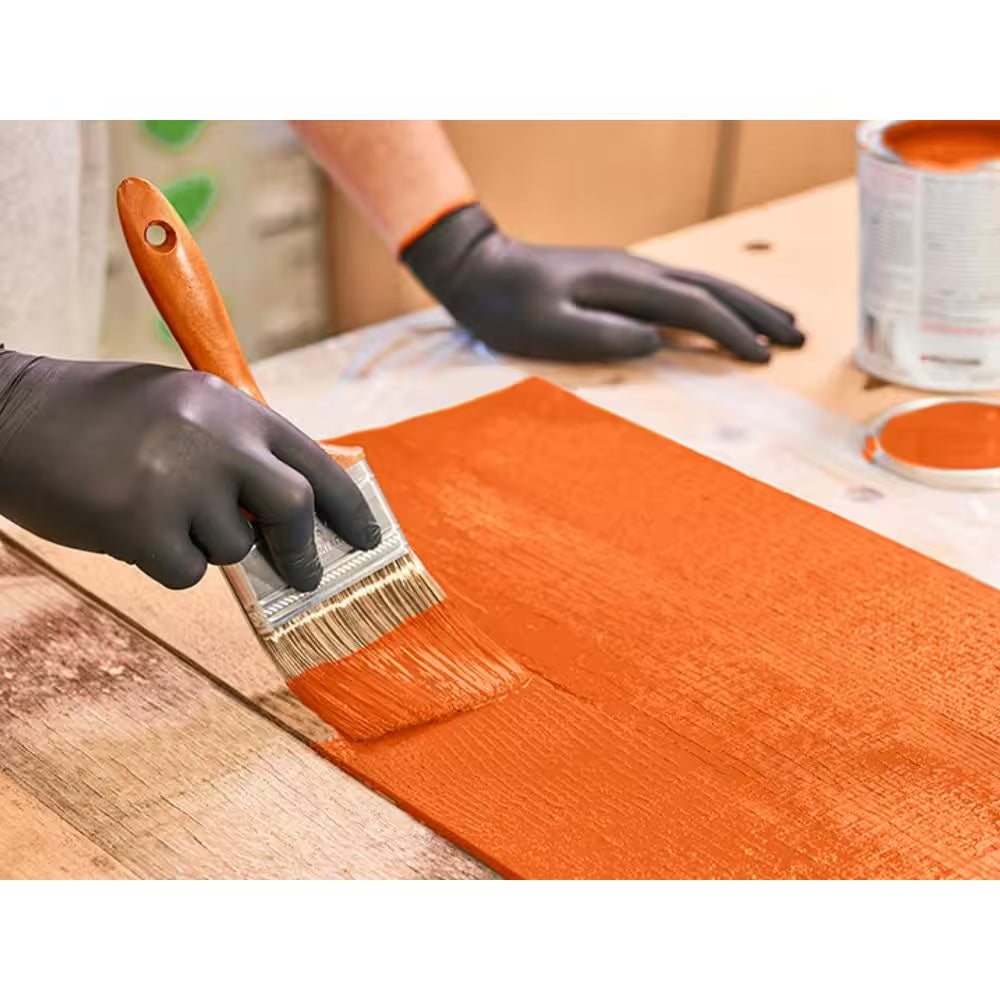 Pop-N-Go Black Disposable Heavy Duty Nitrile Gloves, Size Large (40-Count)