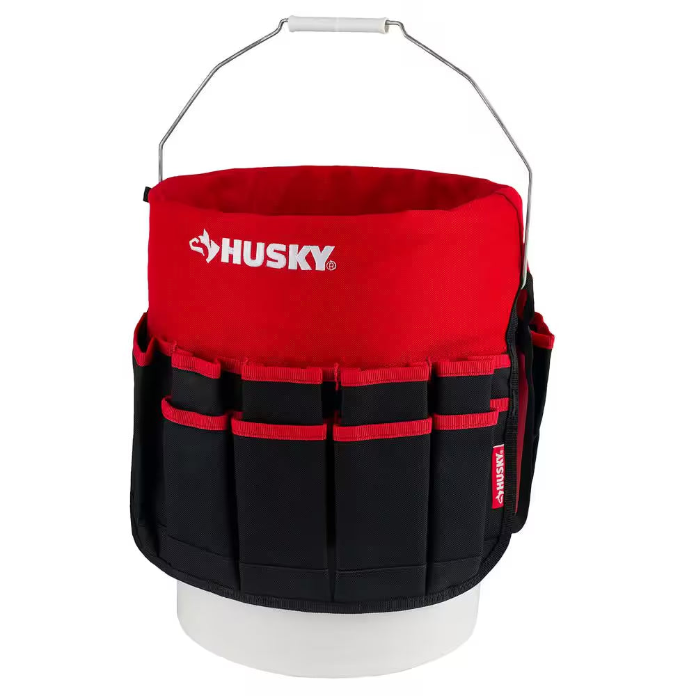 12 In. 30 Pocket Heavy Duty Bucket Jockey 5 Gallon In-Bucket Storage Tool Bag