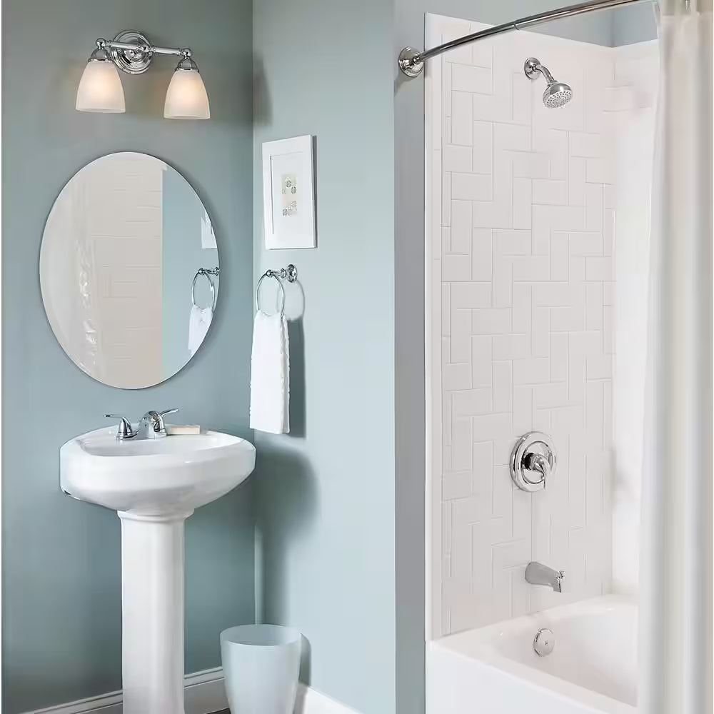 Adler 4 In. Centerset 2-Handle Low-Arc Bathroom Faucet in Chrome