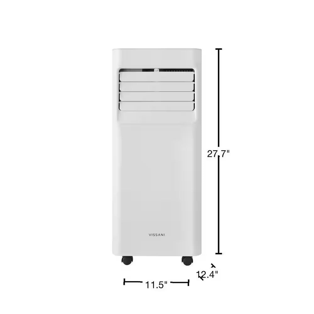 6,000 (DOE) BTU 115-Volt Portable Air Conditioner Cools 250 Sq. Ft. with Remote in White, Powered by Hubspace