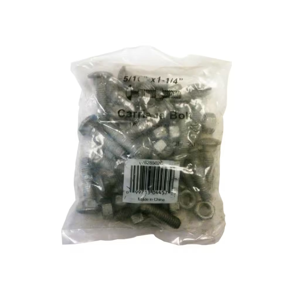 5/16 In. X 1-1/4 In. Galvanized Steel Carriage Bolt (20-Pack)
