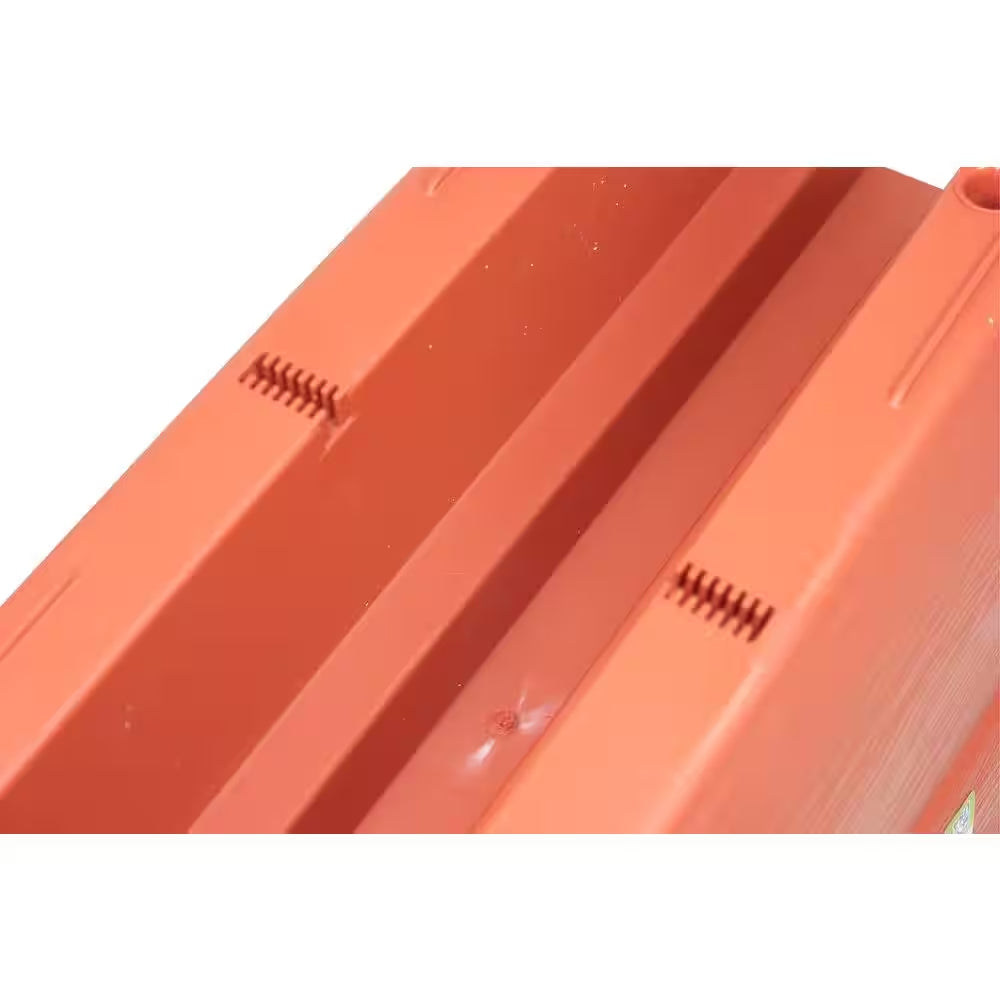 Bloomers Series 24 In. W X 12 In. H Terra Cotta Resin Deck and Porch Rail Planter