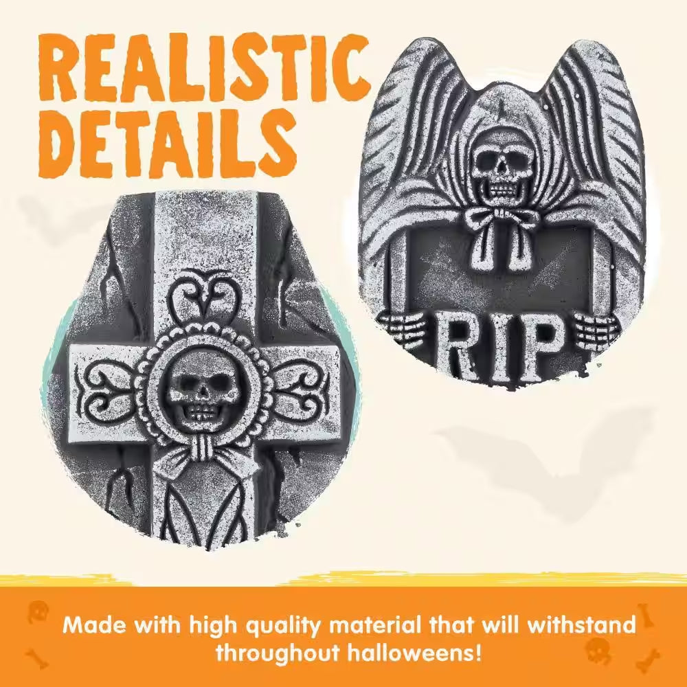 17” Halloween Foam RIP Graveyard Tombstones