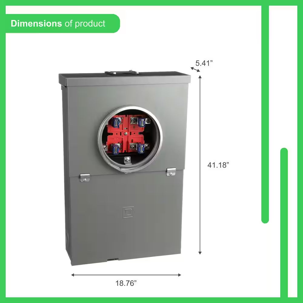 Homeline 100 Amp 10-Space 20-Circuit Outdoor Ring-Type Overhead Main Breaker CSED Value Pack