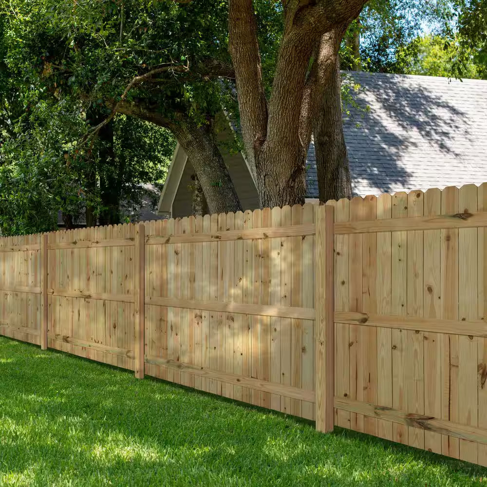 1/2 In. X 4 In. X 6 Ft. Dog Ear Brazilian Pine Fence Picket (12-Pack)