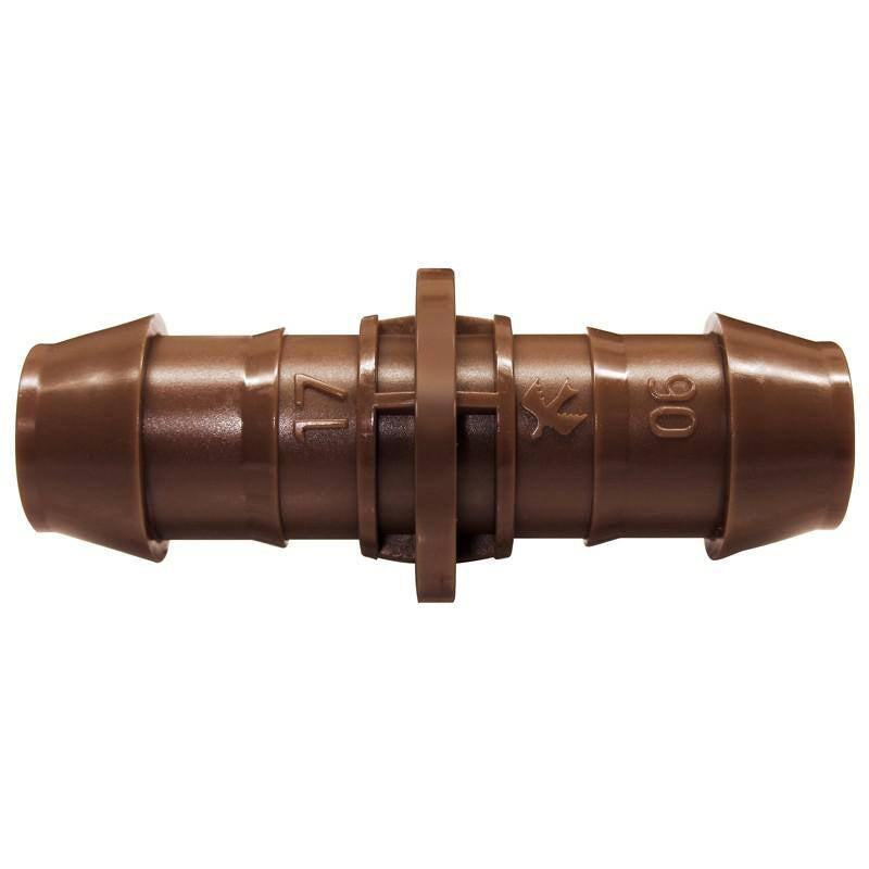 1/2 In. Barbed Couplings for Drip Tubing, Brown (20-Pack)