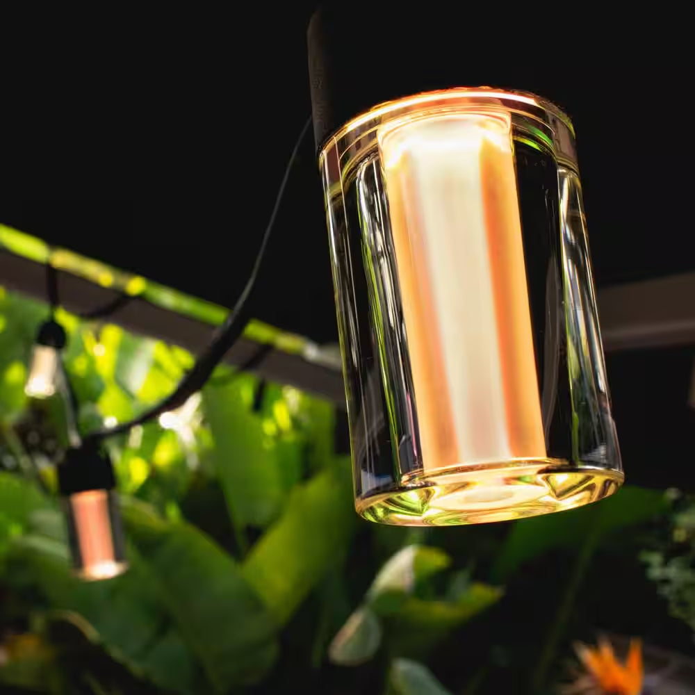 12-Light 24 Ft. Outdoor Plug-In RGB Integrated LED Smart Wi-Fi String Light, Works with Alexa/Hey Google/Homekit/Siri