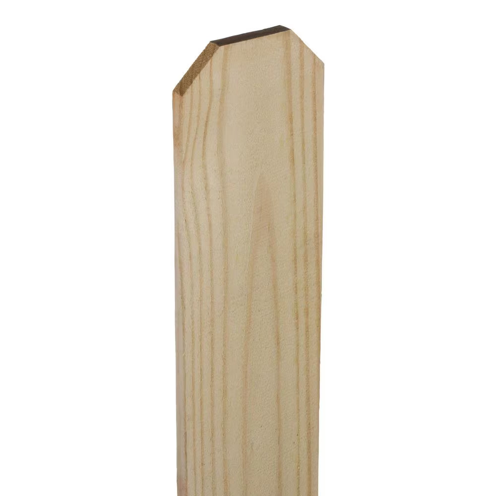 1/2 In. X 4 In. X 6 Ft. Dog Ear Brazilian Pine Fence Picket (12-Pack)